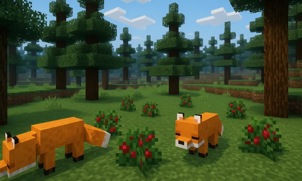 In which biome do foxes naturally spawn?
