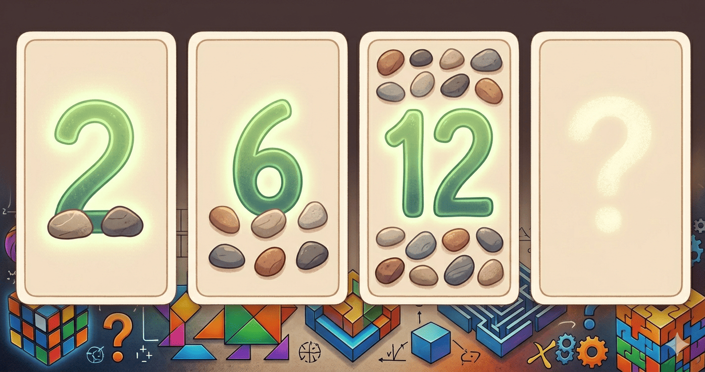 Which number comes next in the sequence: 2, 6, 12, 20, 30, ?