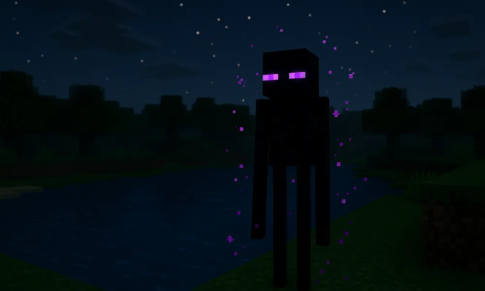 Which mob teleports and avoids water?