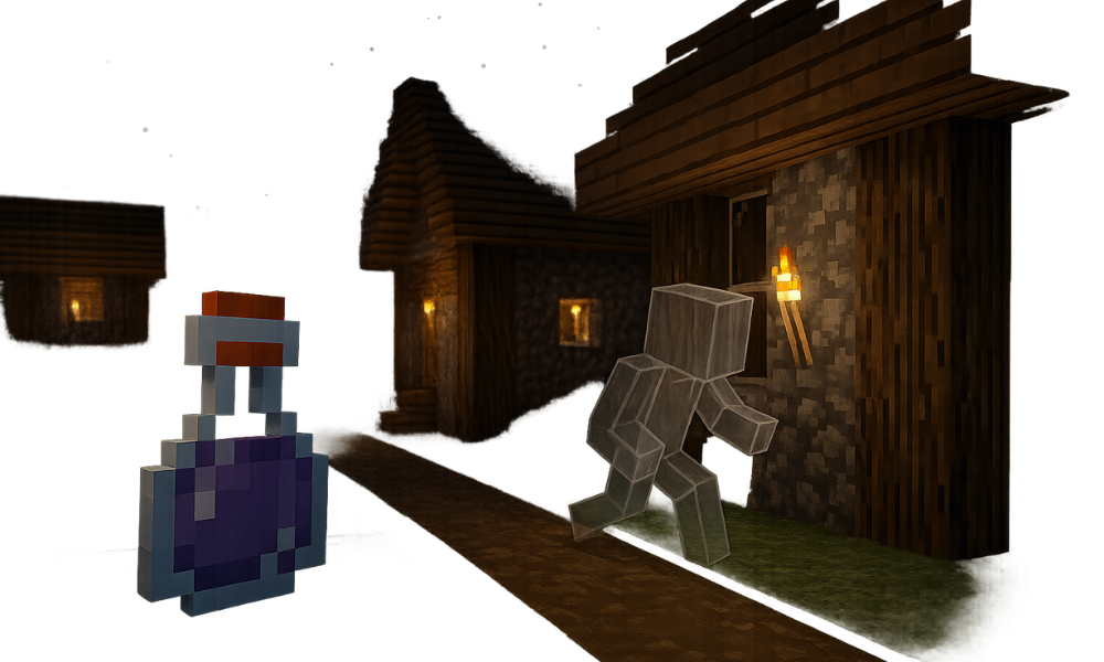 Which potion makes the player invisible?