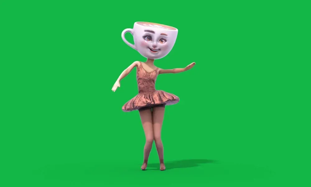 Who pirouettes with creamy coffee vibes?