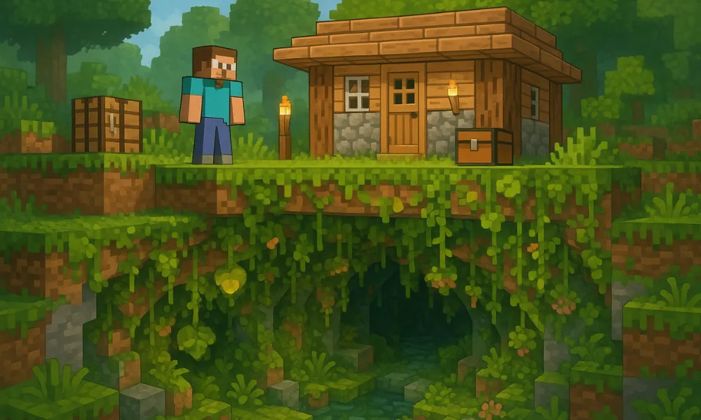 A cave opens beneath your base. What do you do?